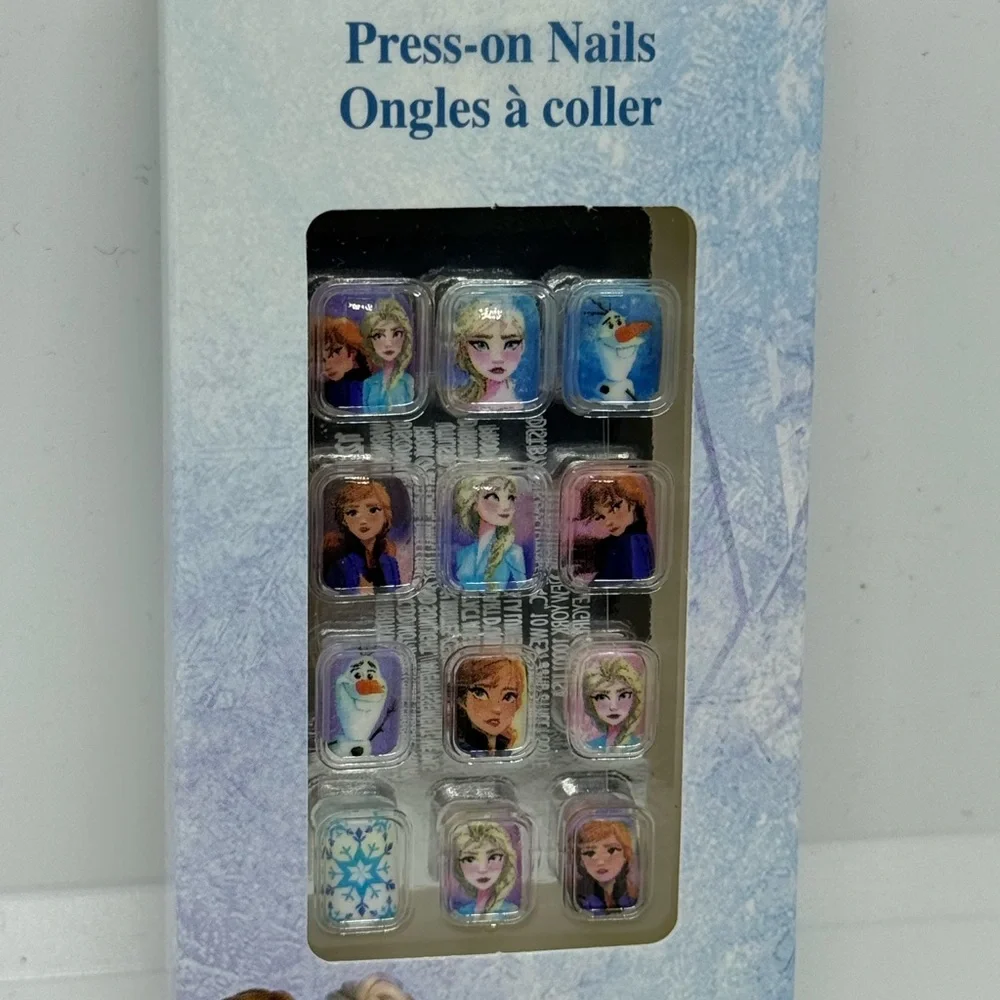 Disney Frozen Press-On Nail Set Elsa Anna Olaf Kids Nails NWT